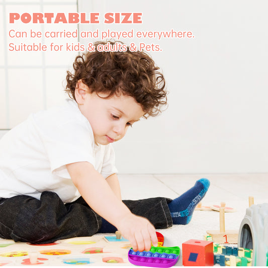 Fidget Pack 2PCS Push Pop Bubble Fidget Sensory Toy Set for Special Needs Stre