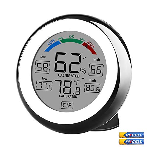 Digital Hygrometer Indoor Thermometer Humidity Gauge with Touchscreen Humidity M