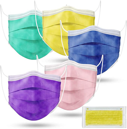 70PCS Kids Disposable Protective Individually Packed 5 Colors Lightweight Unisex