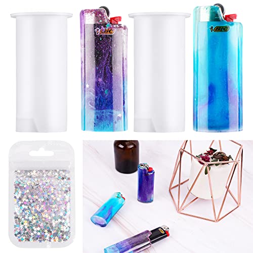 NiArt 2PCS Lighter Case Resin Silicone Mold for BIC Classic/Full/Maxi/Regular/J6