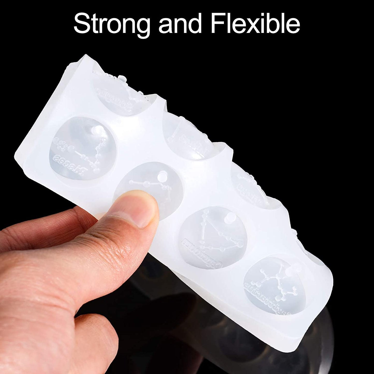 NiArt Resin Silicone Molds 12 Constellations+12 Zodiac Star Signs+Glitter+Cords