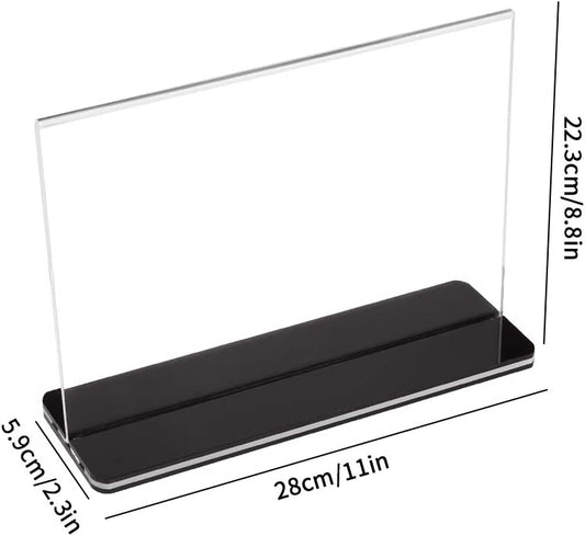 [5 Pack] 11x8.5 inch Landscape Office Table Sign Display Holder for Trade Show