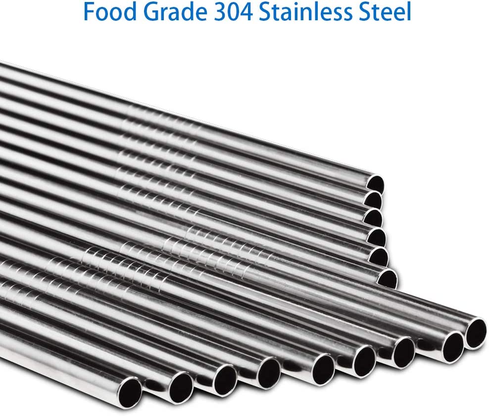 [30 PCS] Value Pack Reusable Stainless Steel Straws Combinations Home Metal Stra