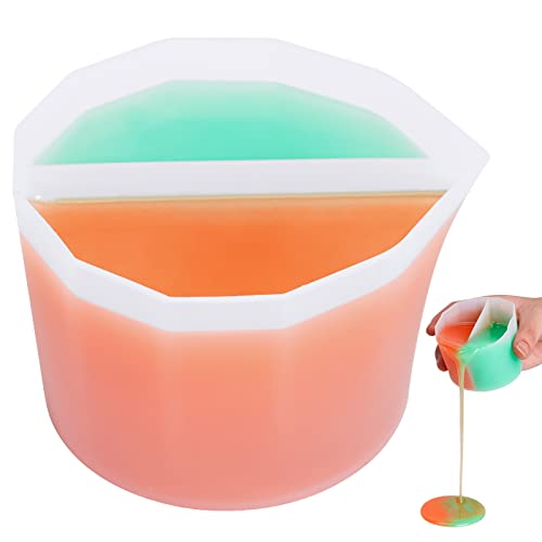 NiArt Acrylic Paint & Resin Art Silicone Split Pouring Cup with Stir Stick - Faceted