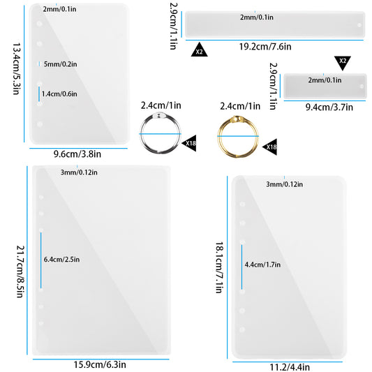 Note Book Cover Resin Mold Clear Casting Epoxy Resin Molds Book Cover