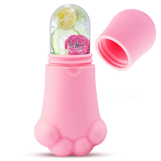 Ice Roller for Face Body Cat Paw Shape Silicone Facial Skin Care Beauty Massager