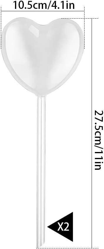 Self Watering Globes 2PCS Star-Shaped Clear Glass Plant Automatic Watering Stake