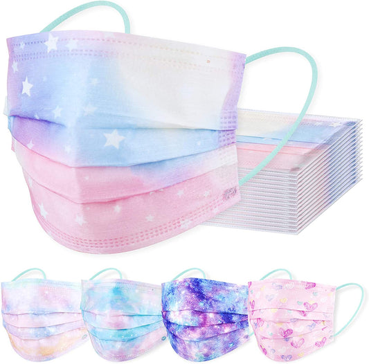 Kids 60 Disposable Fantasy Universe Magic Rainbow Mesh Princess Gradient Colors
