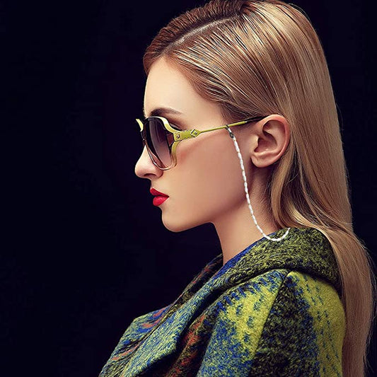 Pearl Eyeglasses Holder Strap Cord 5PC Glasses Retainer Bead String Holder Chain