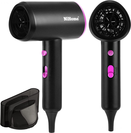 Negative Ionic Hair Dryer 1200W Professional Blow Dryer 2 Heat Settings 2 Speeds