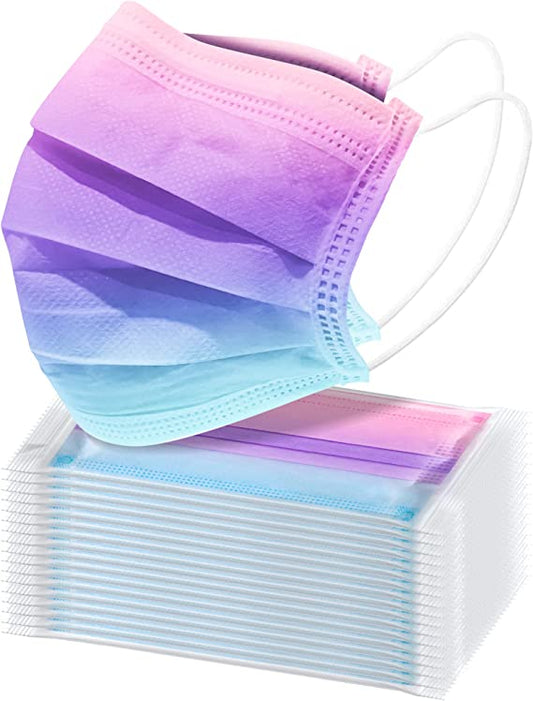 50PCS Fashion Disposable Adult Single Wrap Blue/Purple/Pink Multicolor Gradient