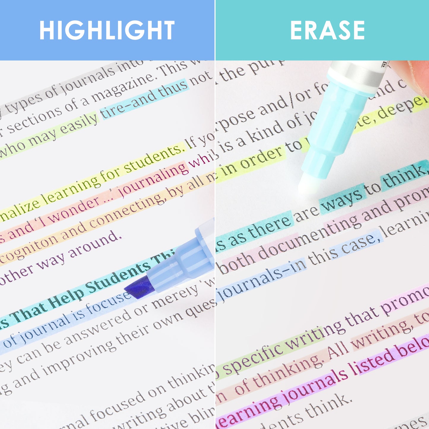 NiOffice Erasable Highlighters Dual Chisel Tip 12 Colors - STA3401