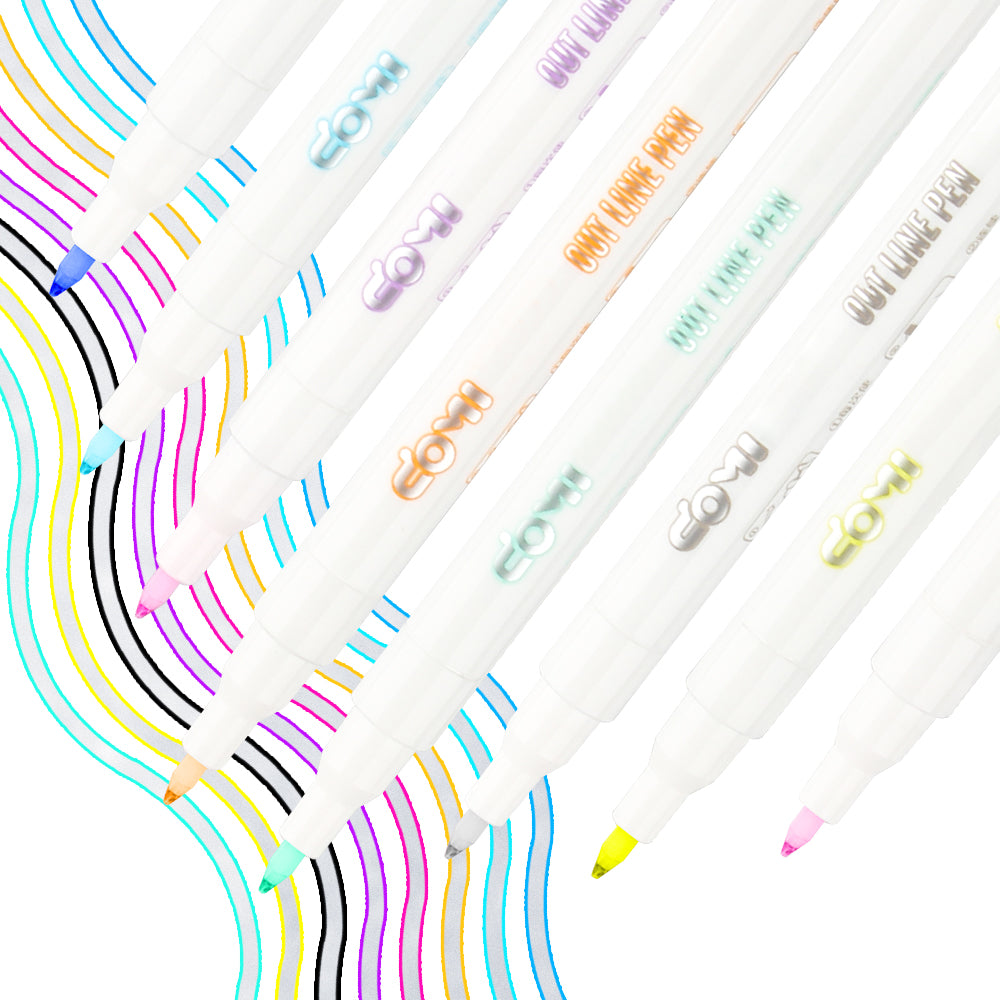 Super Squiggles Self-outline Metallic Markers, SuperSquiggles Double Line Pen Gi