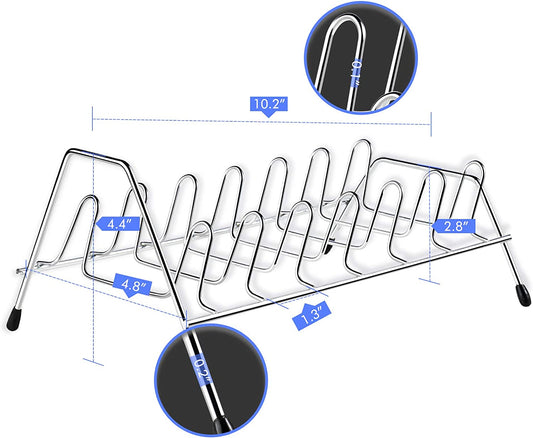 Stainless Steel Dish Rack Plate Stands 2x Multipurpose Kitchen Storage Rustproof