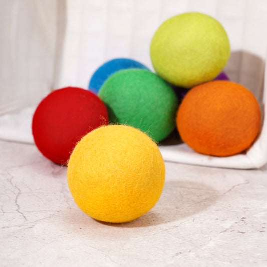 Essential Oils Infused Wool Dryer Balls 7PCS Scented XL Size 3" Natural Fabric