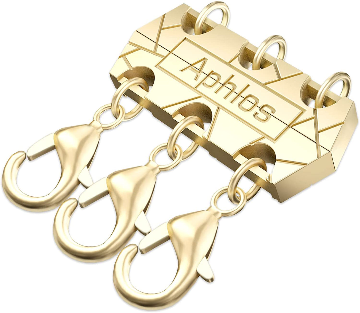 Necklace Layering Magnetic 18K Gold Plated Multistrand 3-Clasp Jewelry Spacers