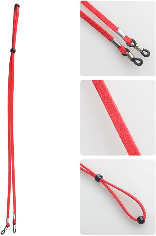 [5 Pack] Eyeglasses Holder Strap Cord Eyeglass Retainer, PREMIUM LEATHER Eyeglas