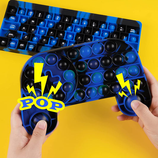 Large Bubble Game Console Silicone Pop Fidget Sensory Toys Keyboard & Controller