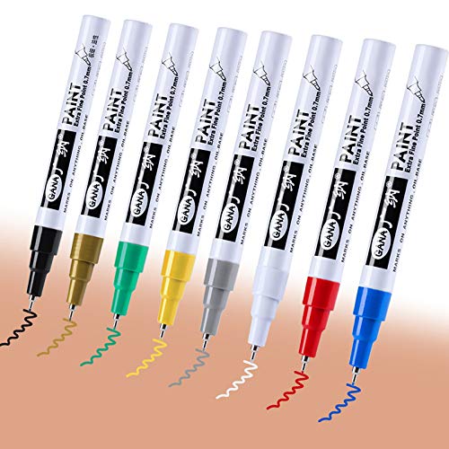 Permanent on Almost Any Surfaces Paint Markers, 0.7mm Oil-based Fine Tip Paint