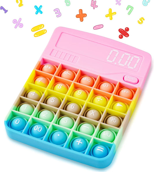Calculator Silicone Bubble Push Pop Fidget Sensory Toy 5.6x4.5 Soft Pop Novelty