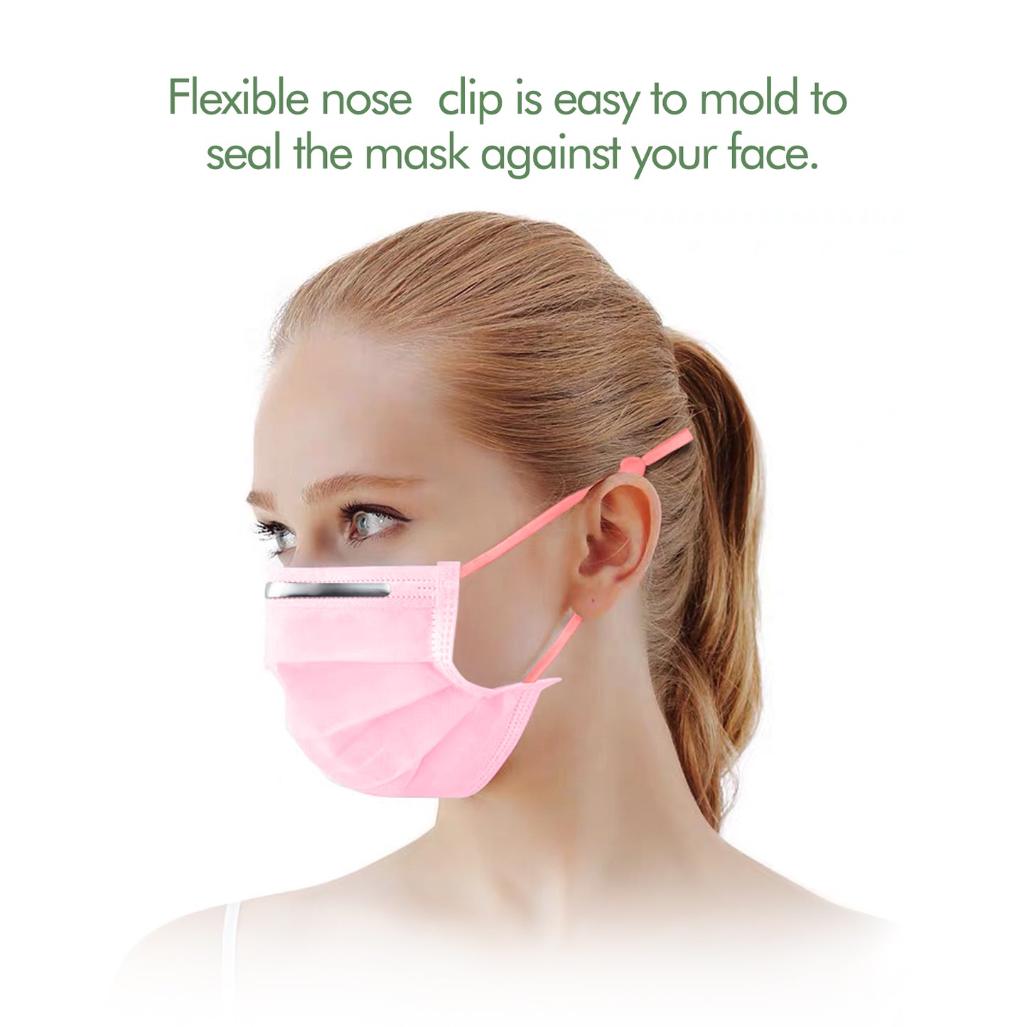[70PCS Ear Loops+40PCS Metal Strips] 7 Colors Precut 1/5?” Wide 4" Long Elastic