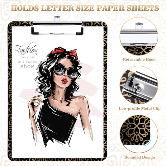 Plastic Clipboard Standard A4 Letter Size 12.4"x8.9" Low Profile Clip Hanging