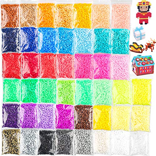 Fuse Beads 36000PC Value Pack 45 Colors Assorted Multicolor Craft Ironing Papaer