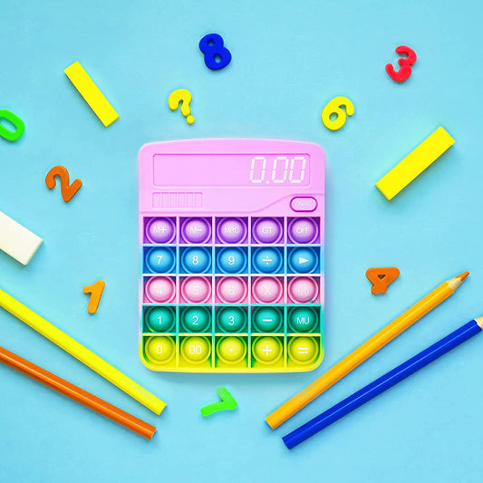 Calculator Silicone Bubble Push Pop Fidget Sensory Toy 5.6x4.5 Soft Novelty Gift