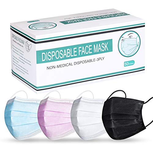 Disposable (Pack of 50, Assorted 4 Colors)