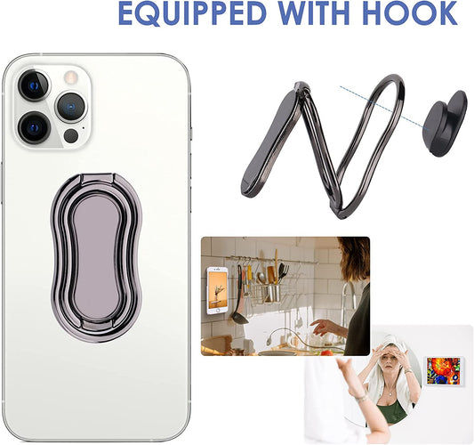 Foldable Phone Ring Holder Finger Kickstand Rotation Stand Metal Ultra-Thin Back