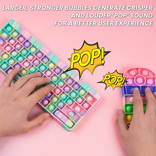 Mouse Keyboard Push Pop Bubble Fidget Sensory Toy Large Bubble Silicone Toy