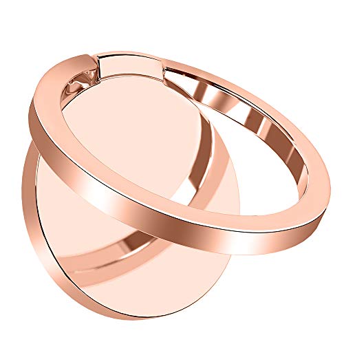 Ultra Cell Slim Phone Ring Holder Thin Phone Stand Magnetic Car Mount, Rose Gold