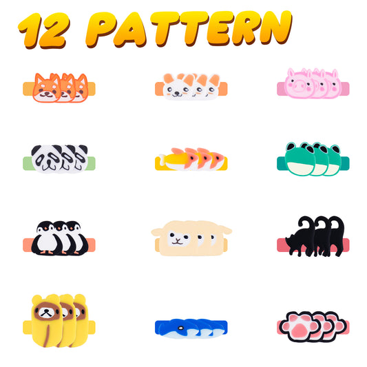 Nail Art Handcrafted 3D Charm Soft Polymer Clay Slices Cartoon Animal, for Epoxy
