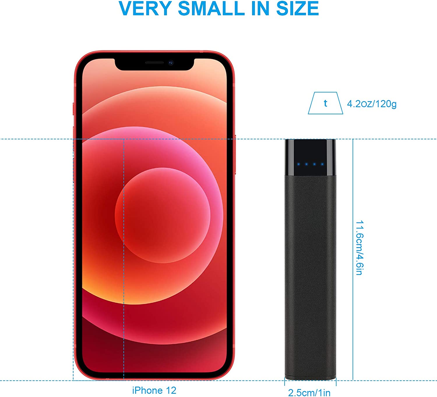 18W PD Mini USBC Power Bank 4800mAh Power Delivery QC 3.0 Fast Chargi