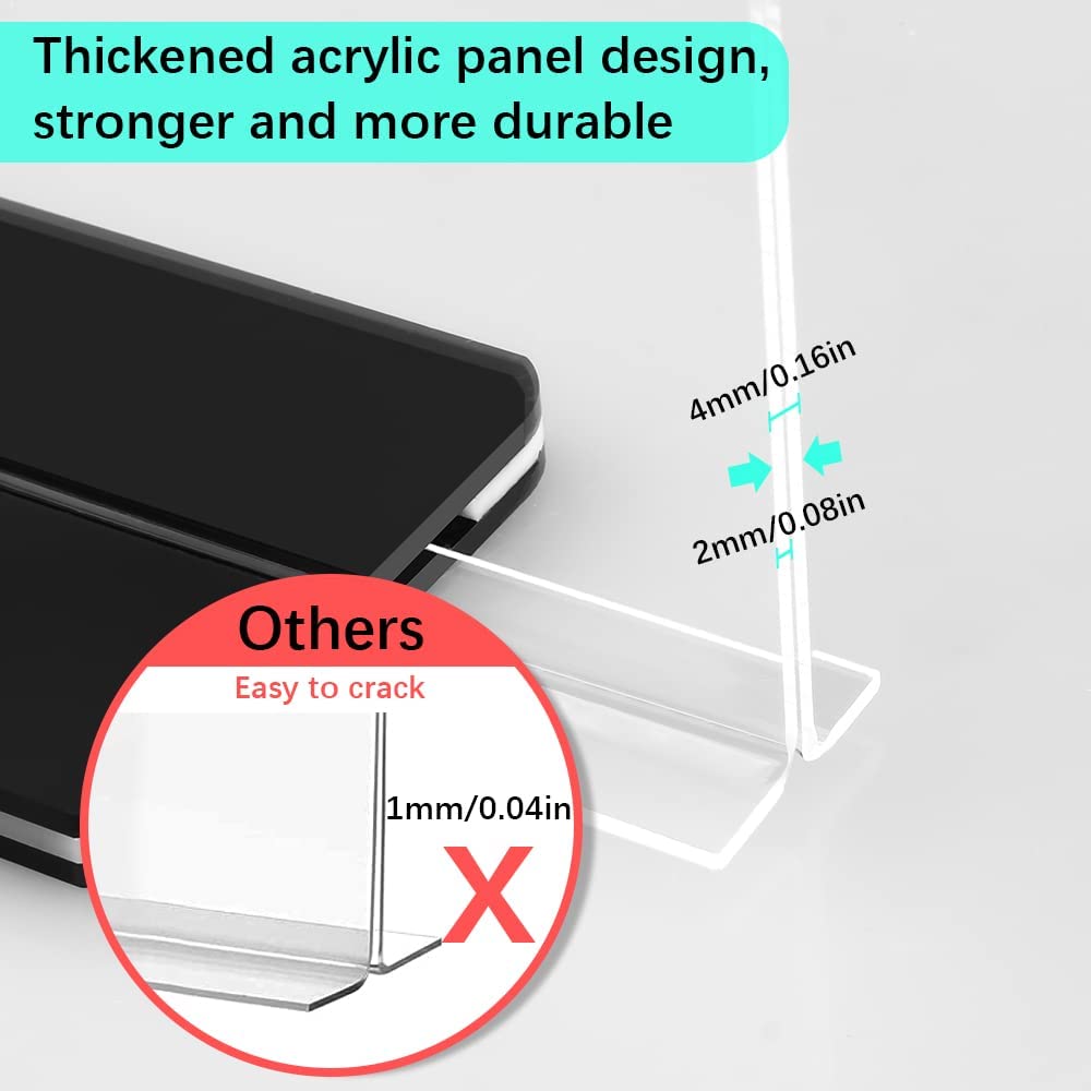 [5 Pack] 11x8.5 inch Landscape Office Table Sign Display Holder for Trade Show
