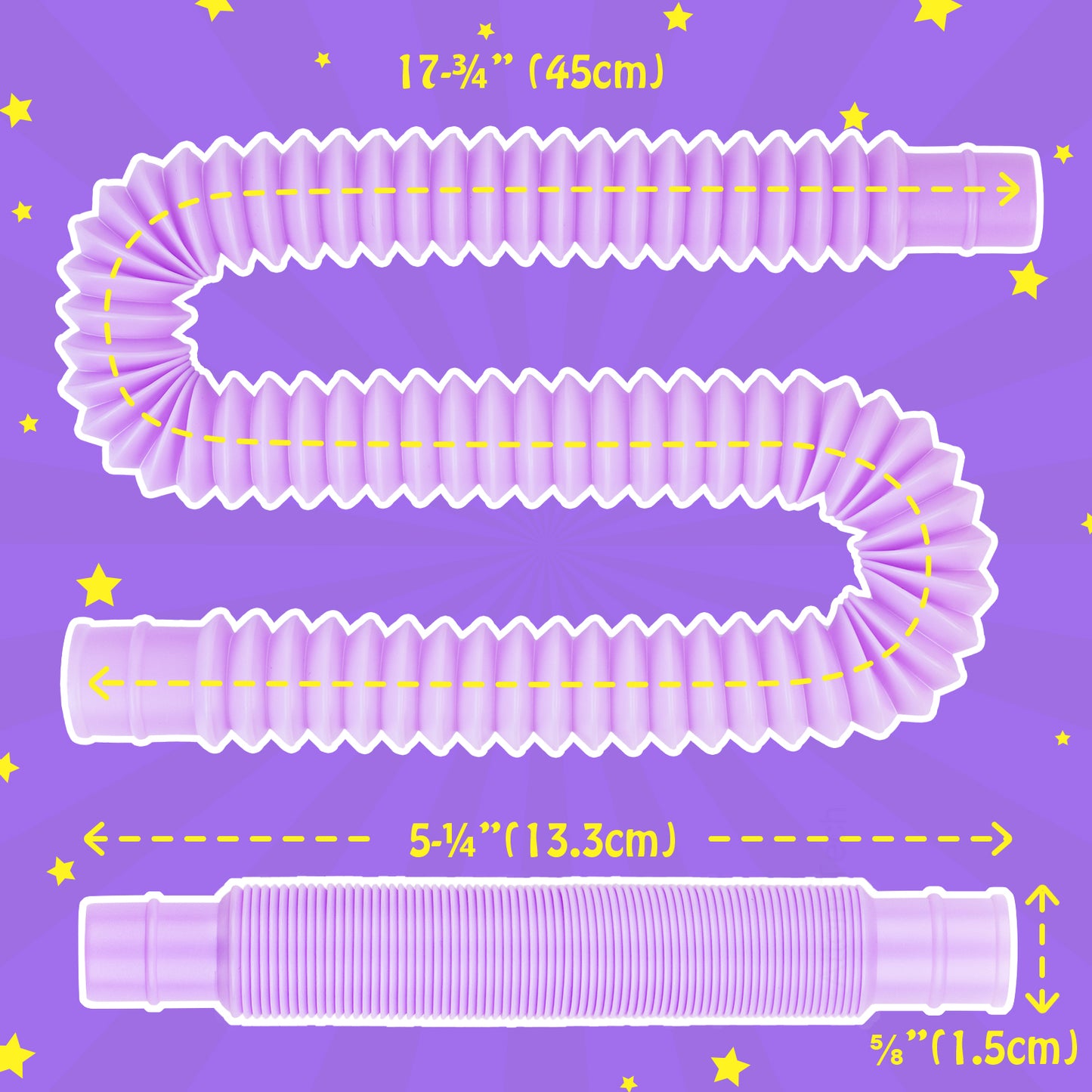 38PCS Mini Pop Tube Sensory Fidget Toy Set, 6 Macaron Colors 0.75?” Stretchabl