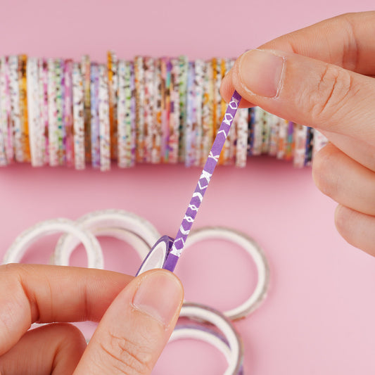 Washi Masking Tape Set 80g Random Patterns Bundle Slim Decorative Adhesive Tap