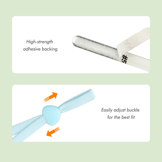 [70PCS Ear Loops+40PCS Metal Strips] 7 Colors Precut 1/5?” Wide 4" Long Elastic