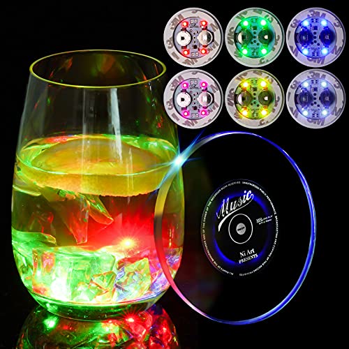 LED Light Up Coasters with Stand Resin DIY Silicone Molds (LEDs Sold Separately)