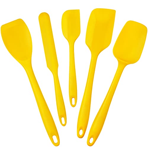 Silicone Spatulas 5PCS Food Grade Flexible Steel Core Heat Resistant Dishwasher