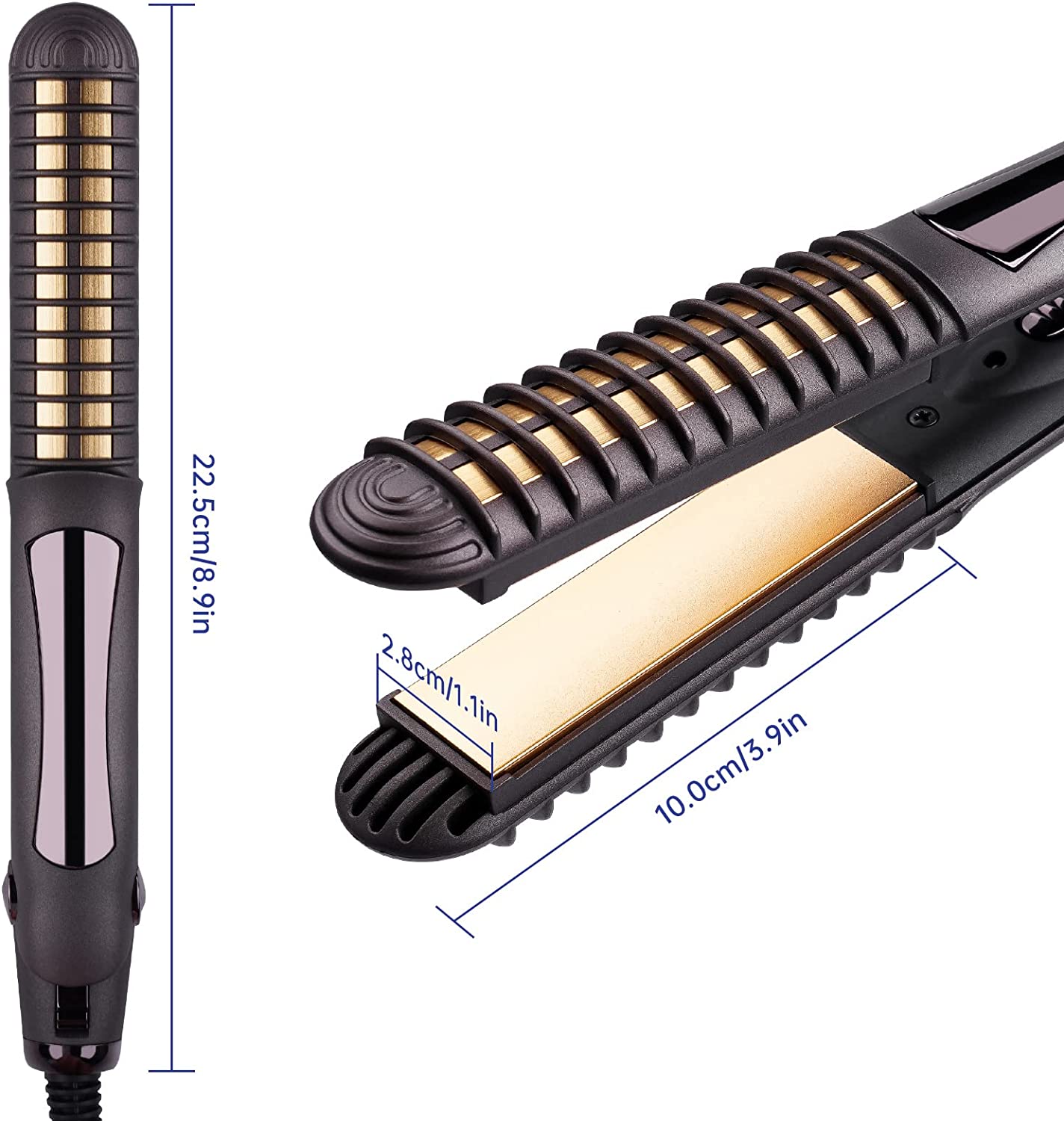 2-In-1 Hair Straightener Curler Professional Multi-Styler Flat Iron All Styles