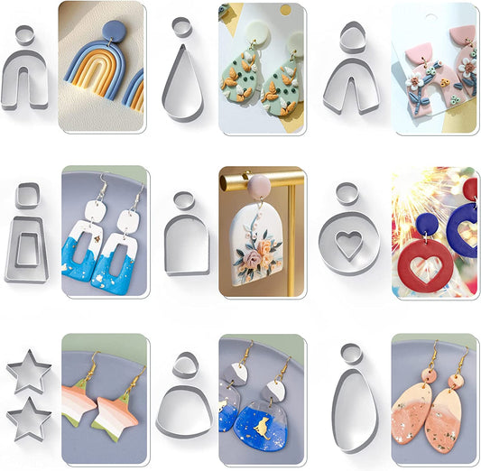 Polymer Clay Cutters 33 Shape Stainless Steel Cutter 8 Circle Cutters Hole Punch