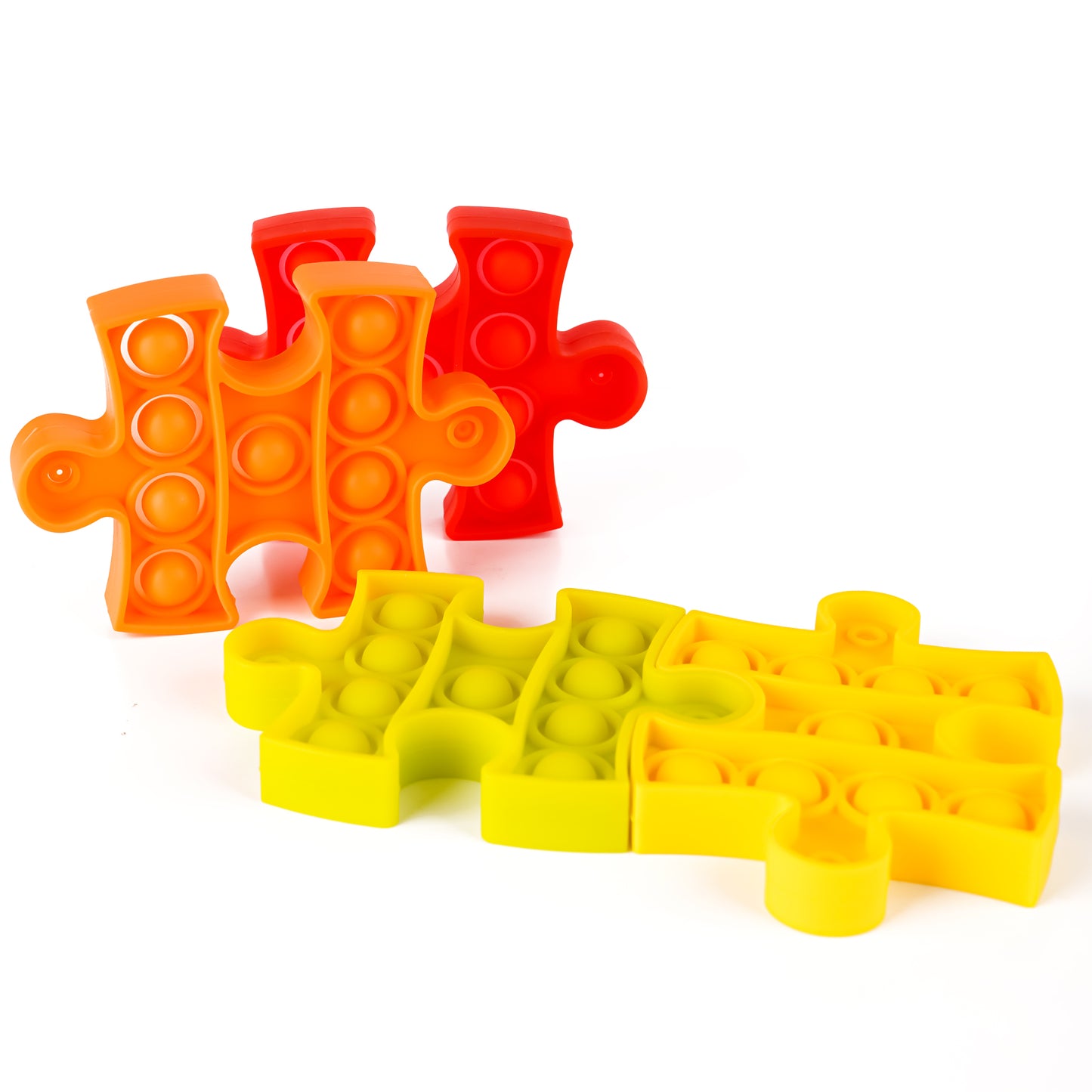 Fidget Pack 4PCS Jigsaw Puzzle Push Pop Bubble Sensory Fidget Toys for Stress