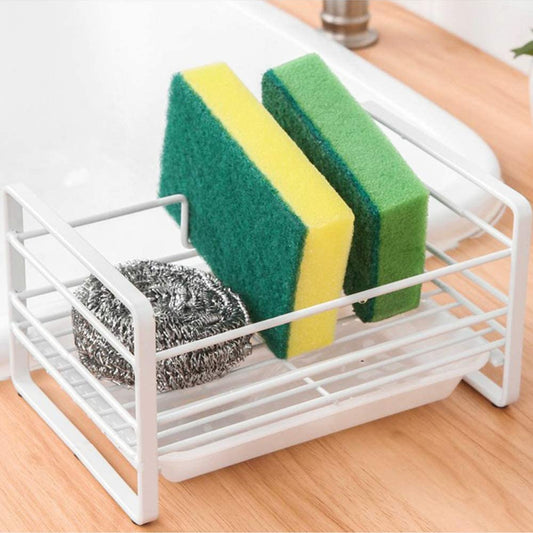 Sponge Holder Sponge Drain Rack Holder Kitchen Storage Basket Kitchen Bathroom