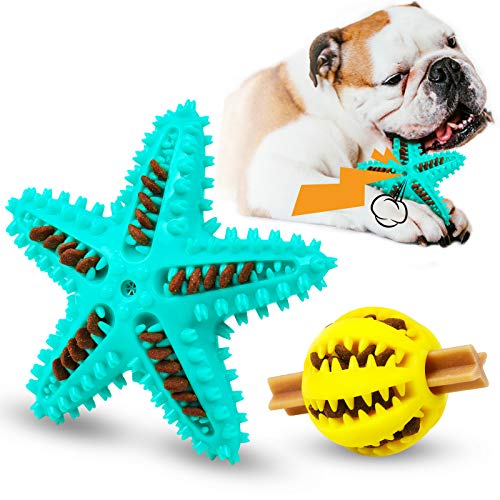 Dog Toy 2-In-1 Squeaky Starfish Chew Watermelon Treat Clean Teeth Massage Gums