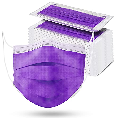 70PCS Adult Size Disposable Protective Individually Packed Soft (Purple)