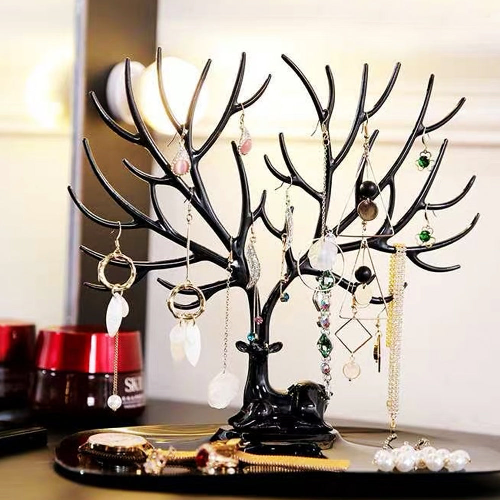 DIY Epoxy Resin Deer Antler Tree Jewelry Display Stand Soft Silicone Craft Cas