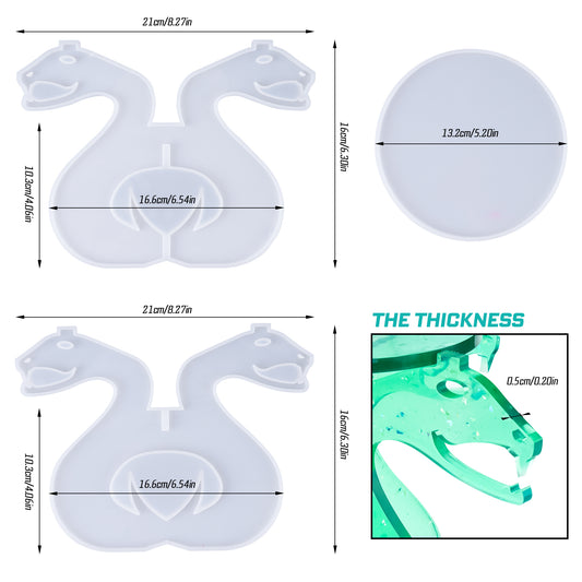 Snake Planter Display Stand DIY Epoxy Resin Casting Silicone Rack Display Molds