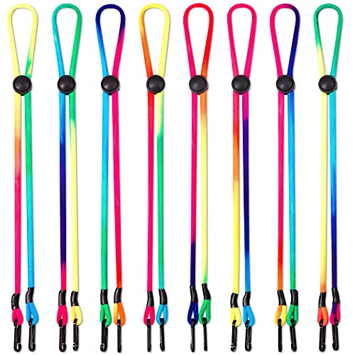8PCS 13" Long Universal Round Elastic Nylon Lanyard Holder with Sliding Cor