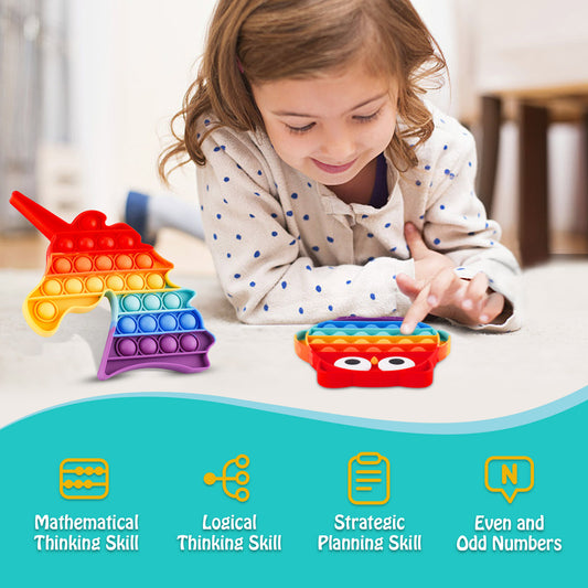 Fidget Pack 2-Pack Push Pop Bubble Fidget Sensory Toy, Fidget Toys for Stress